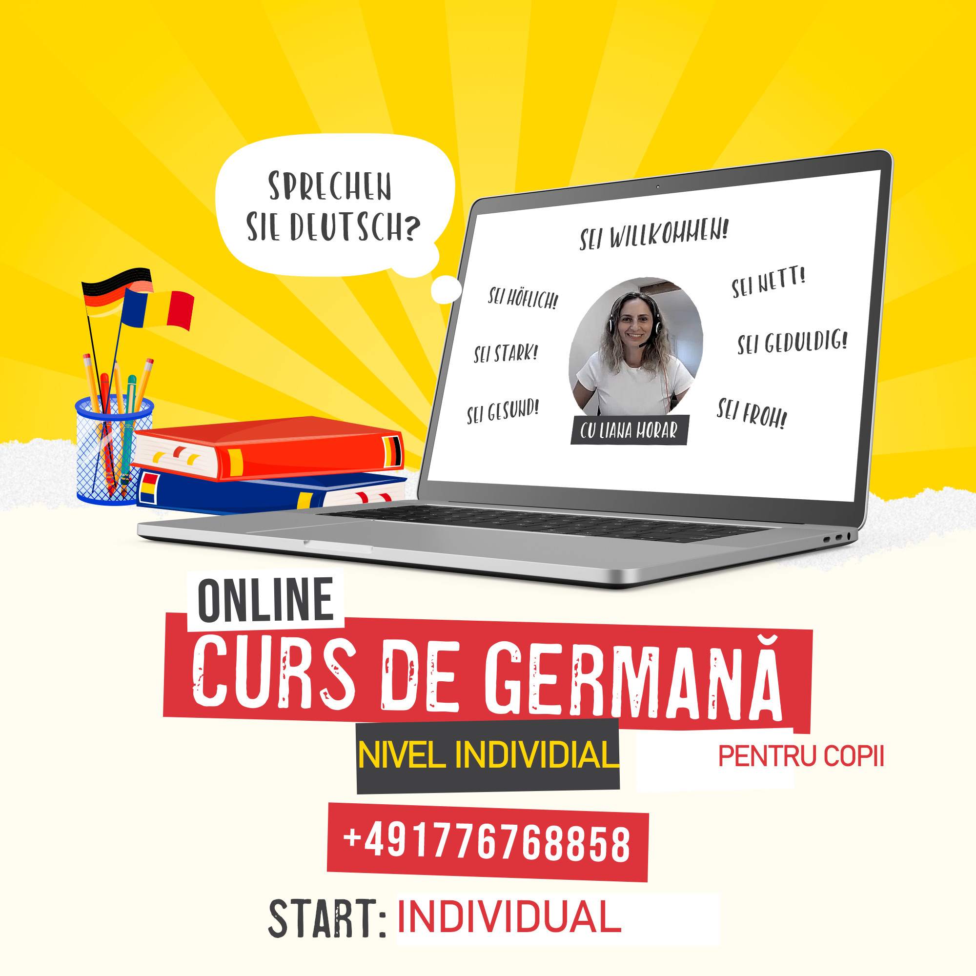Limba Germana cu Liana - LGL Morar A1.2 - Curs individual de limba germană pentru copii