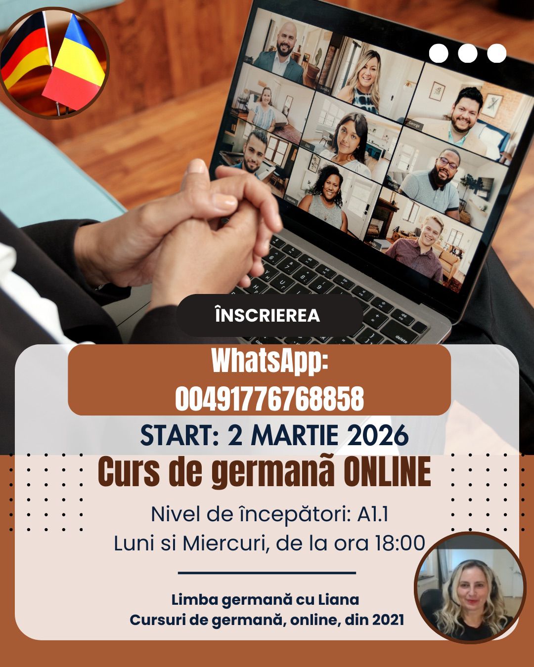 Limba Germana Online cu Liana - LGL Morar- A1.1